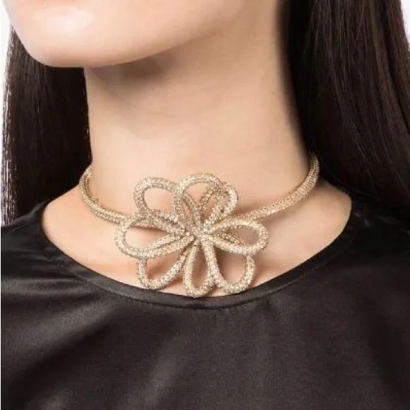 Cult Gaia Bloom Chocker Rhinestone Clear - Picture 11 of 12